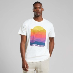 Dedicated Herren T-Shirt Stockholm Sunset Lines off-white