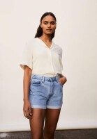 Armedangels Damen Jeans Shorts Lemeaa Turn Fresh Blue