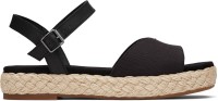 Toms Damen Schuhe Abby Slubby Woven/Leather Black