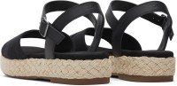 Toms Damen Schuhe Abby Slubby Woven/Leather Black