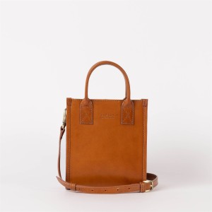 O My bag Damen Handtasche Jackie Mini Classic Leather Cognac