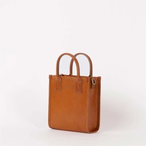 O My bag Damen Handtasche Jackie Mini Classic Leather Cognac