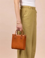O My bag Damen Handtasche Jackie Mini Classic Leather Cognac