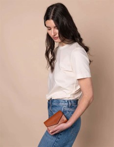 O My Bag Geldbörse Jos Purse Classic Leather Cognac mit Magnetverschluss