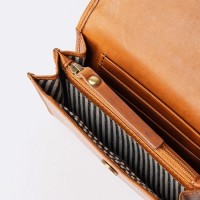 O My Bag Geldbörse Jos Purse Classic Leather Cognac mit Magnetverschluss