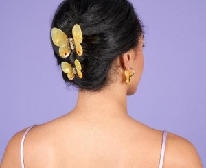 Coucou Suzette Haarklammer Yellow Butterfly