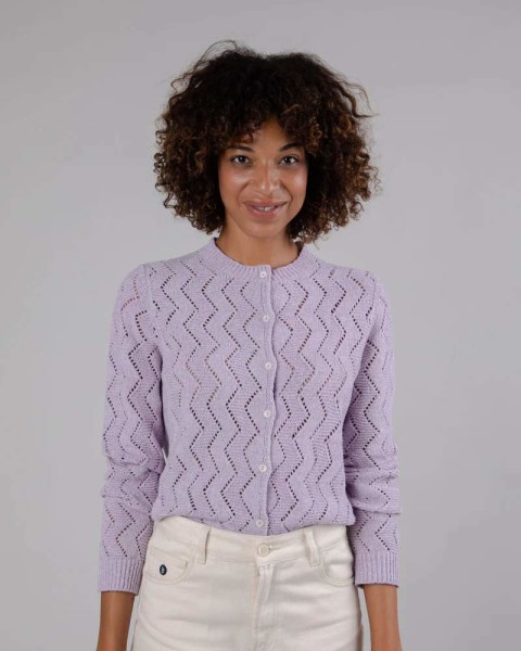 Brava Damen Strickjacke holeknit lilac