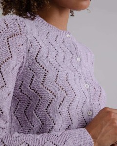 Brava Damen Strickjacke holeknit lilac