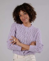 Brava Damen Strickjacke holeknit lilac