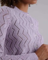 Brava Damen Strickjacke holeknit lilac