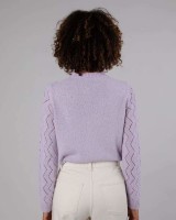 Brava Damen Strickjacke holeknit lilac