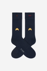 A-dam Unisex Socken Croissant navy