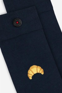 A-dam Unisex Socken Croissant navy