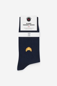 A-dam Unisex Socken Croissant navy