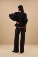 by bar Damen Bluse Gabie jet black
