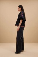 by bar Damen Bluse Gabie jet black