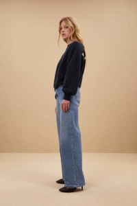 by bar Damen Sweater Bibi Lucky curve midnight