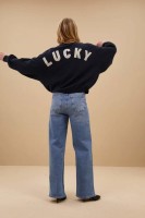 by bar Damen Sweater Bibi Lucky curve midnight