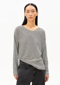 Armedangels Damen Longsleeve Xianaa Stripes black-oatmilk