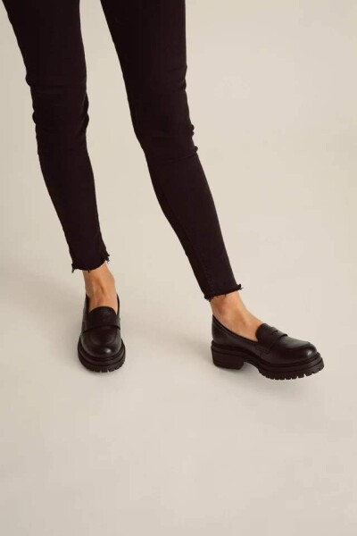 Jute Laune Damen Mokassins classic black