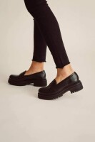Jute Laune Damen Mokassins classic black