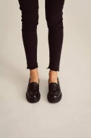Jute Laune Damen Mokassins classic black