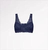 Casagin Damen Bralette mit biologisch abbaubarer Spitze blue