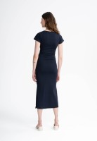 Mela Damen Kleid SHREOSHI V-Neck lang navy