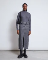 Jan´N June Damen Longsleeve LYOCELL Turtle Neck Mio dark grey