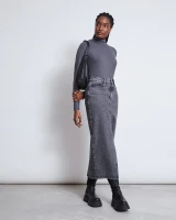 Jan´N June Damen Longsleeve LYOCELL Turtle Neck Mio dark grey