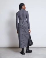 Jan´N June Damen Longsleeve LYOCELL Turtle Neck Mio dark grey