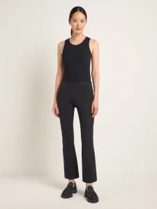 Lanius Damen Hose mit ausgestelltem Bein GOTS black