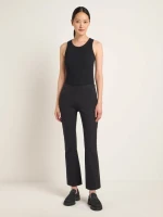 Lanius Damen Hose mit ausgestelltem Bein GOTS black