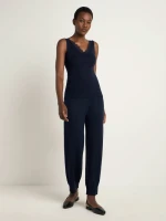Lanius Damen Top mit Spitze GOTS midnight