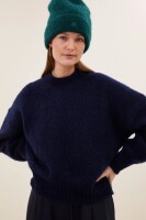 By Bar Beanie Logo dark green onesize