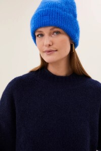 By Bar Beanie Logo kingsblue onesize