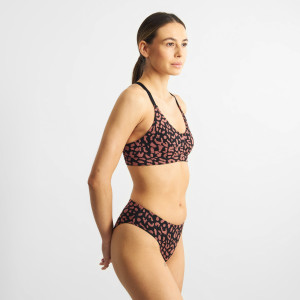 Dedicated Damen Slip Ramsele Leopard Terracotta Red