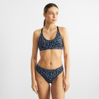 Dedicated Damen Slip Ramsele Leopard Steel Blue