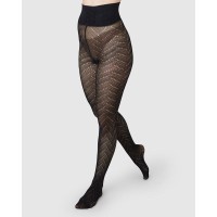 Swedish Stockings Damen Strumpfhose Ina Pointelle black Knit