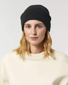 Stanley&Stella Unisex Beanie Fisherman black