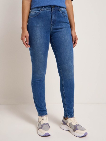 Lanius Damen Hose Slim Jeans GOTS blue denim