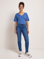 Lanius Damen Hose Slim Jeans GOTS blue denim