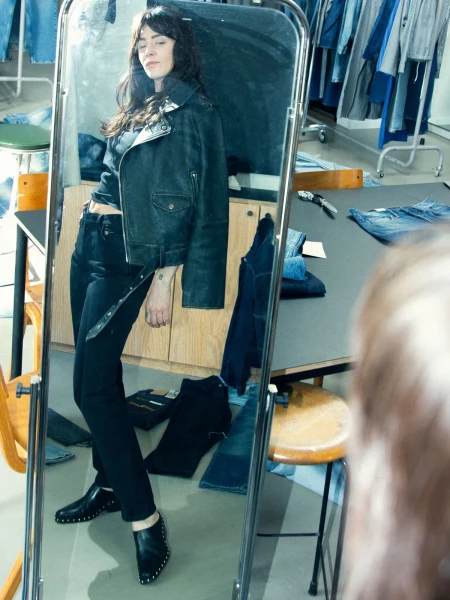 Nudie Jeans Damen Shady Sadie Aged Black