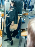 Nudie Jeans Damen Shady Sadie Aged Black
