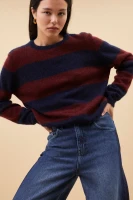 by bar Damen Pullover GWEN stripes wine