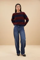 by bar Damen Pullover GWEN stripes wine