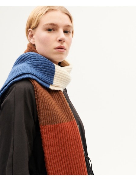 Thinking Mu Damen Schal Ghede knitted berry