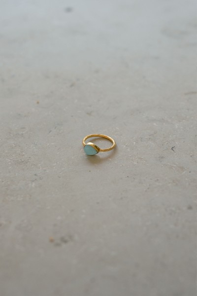 by bar Ring Minimal light blue