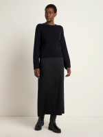 Lanius Damen Pullover Cropped GOTS black
