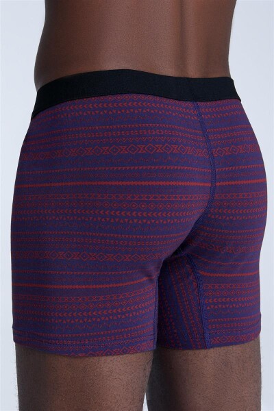 Albero Natur Herren Boxershorts tibetrot/navy geometrisch